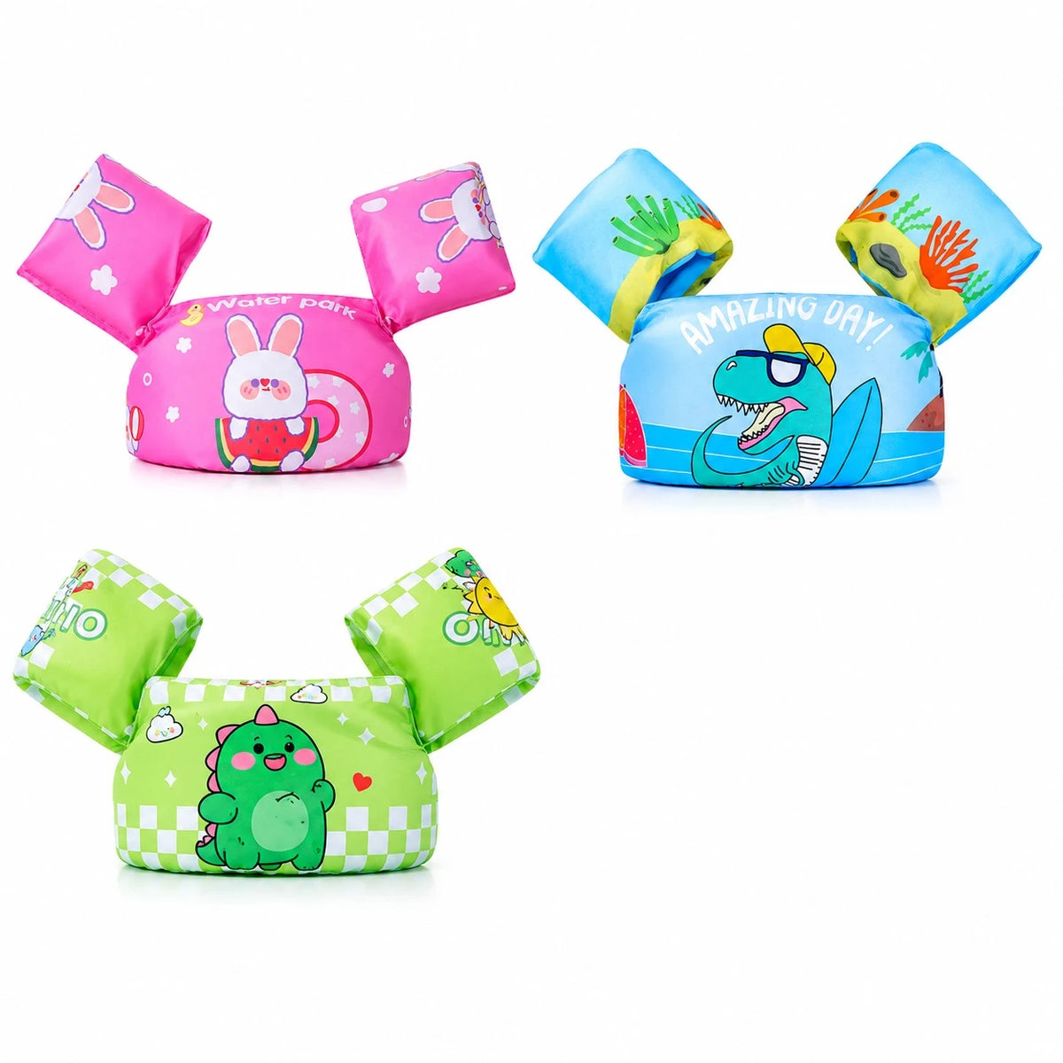 Kids Swim Vest With Arm Floaties Swimming Trainer Floatation Jacket Water Safety Vest Pool Float For Children - Image 3