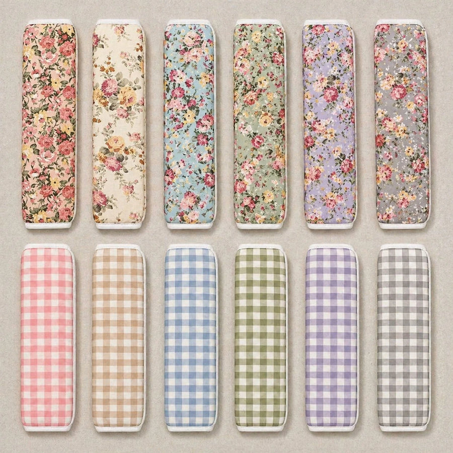 Fridge Handle Covers Set of 2 Soft Padded Washable Kitchen Door Handle Protectors Floral Checkered Assorted Designs