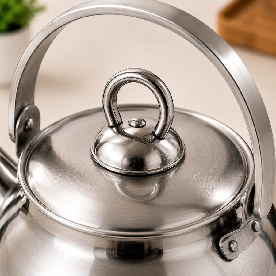 Stainless Steel Tea Kettle Teapot Whistling Kettle Kitchen Water Pot 2 Liter