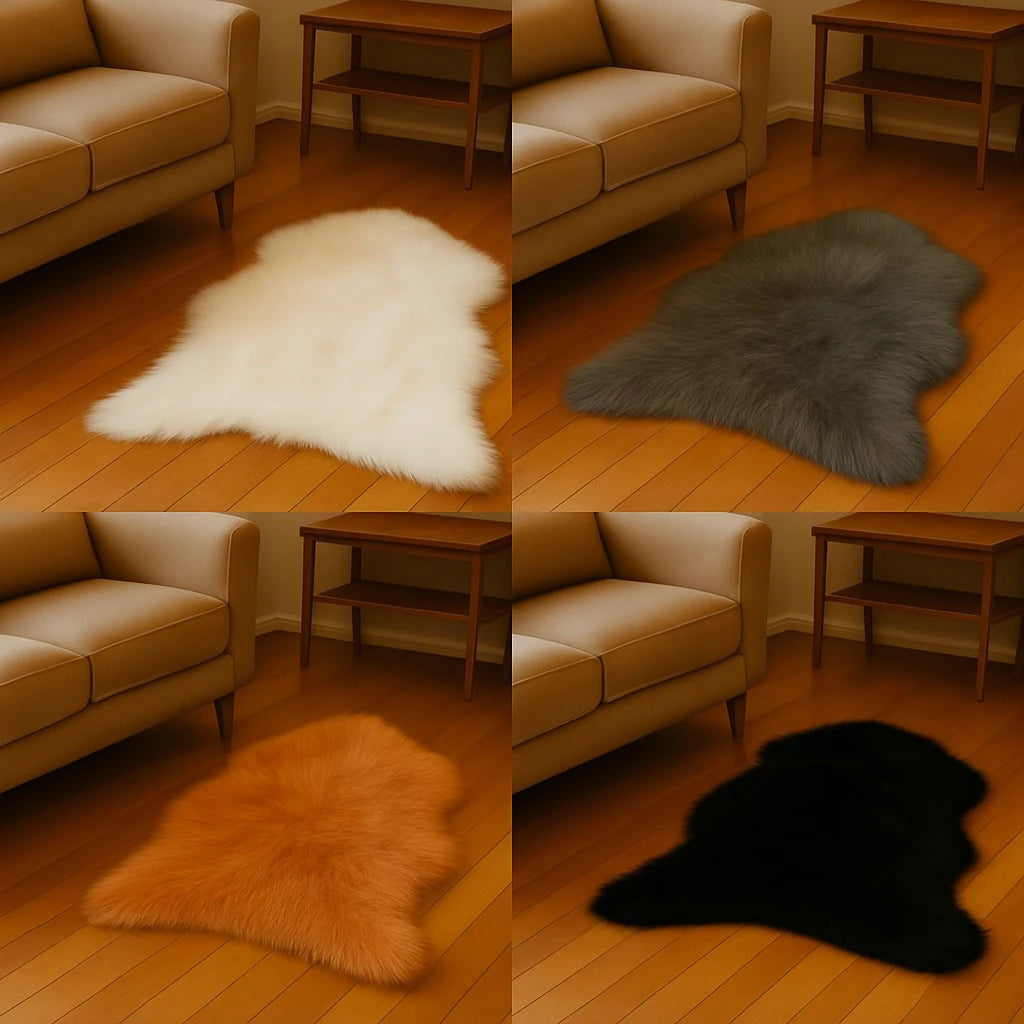 Faux Fur Sheepskin Carpet - Image 1