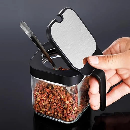 Spice Jar with Handle & Spoon