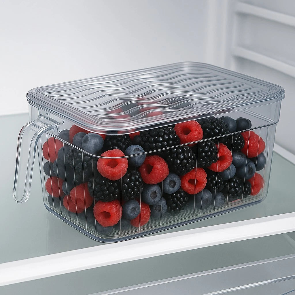 Fridge Organizer Container Refrigerator Storage Container for Food Organization Pantry and Kitchen Use