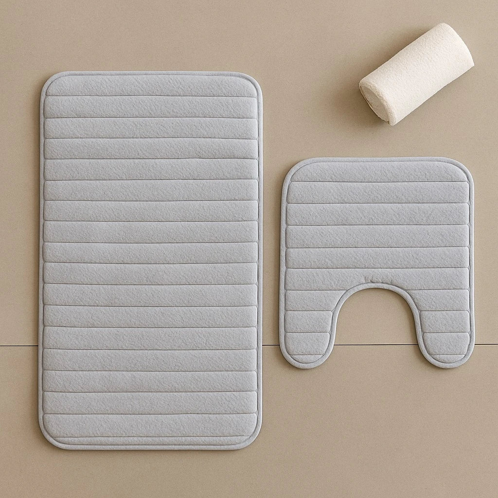 Set of 2 Ribbed Bath Mats - Image 6