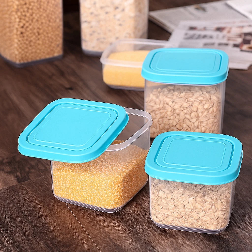 9 pcs Food Storage Container Set Airtight Kitchen Storage Boxes for Pantry Fridge Meal Prep and Organization - Image 4