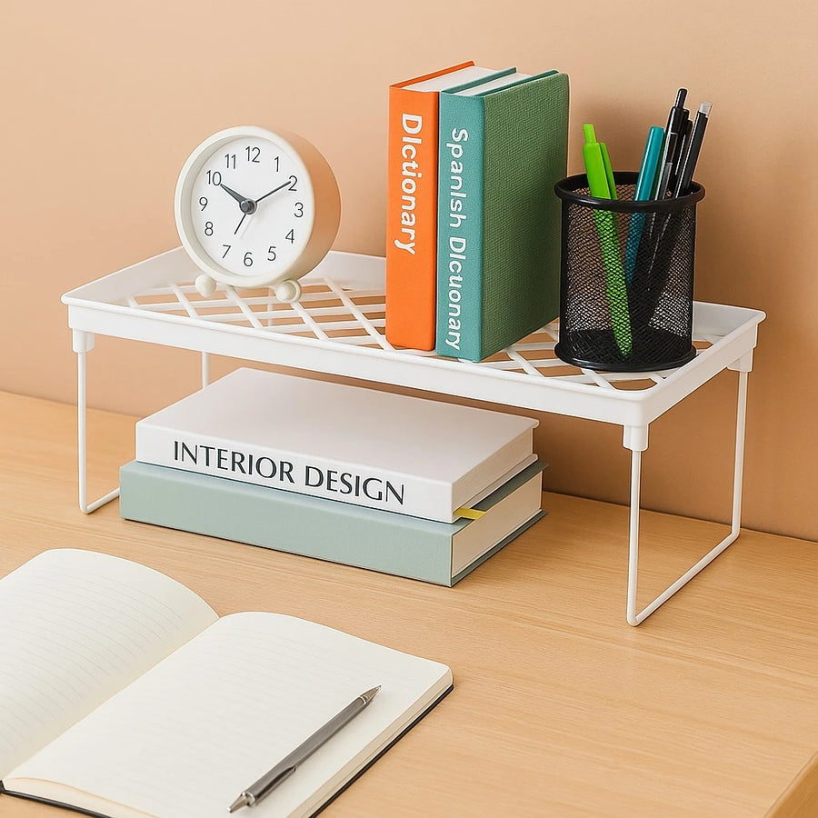 Elevated Lattice Shelf Organizer