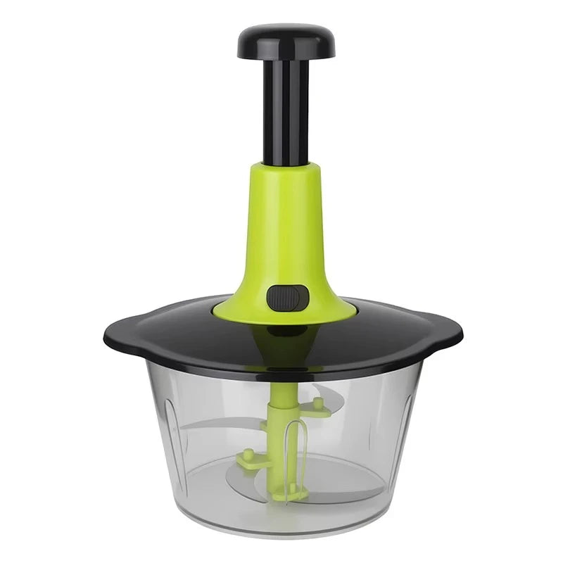 Manual Food Chopper Hand Press Vegetable Garlic Onion Cutter 2.0 Liter Kitchen Prep Tool