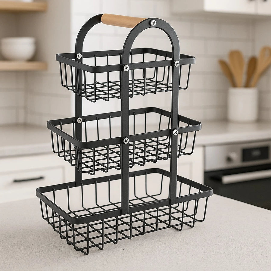3 Layer Round Rack Organizer