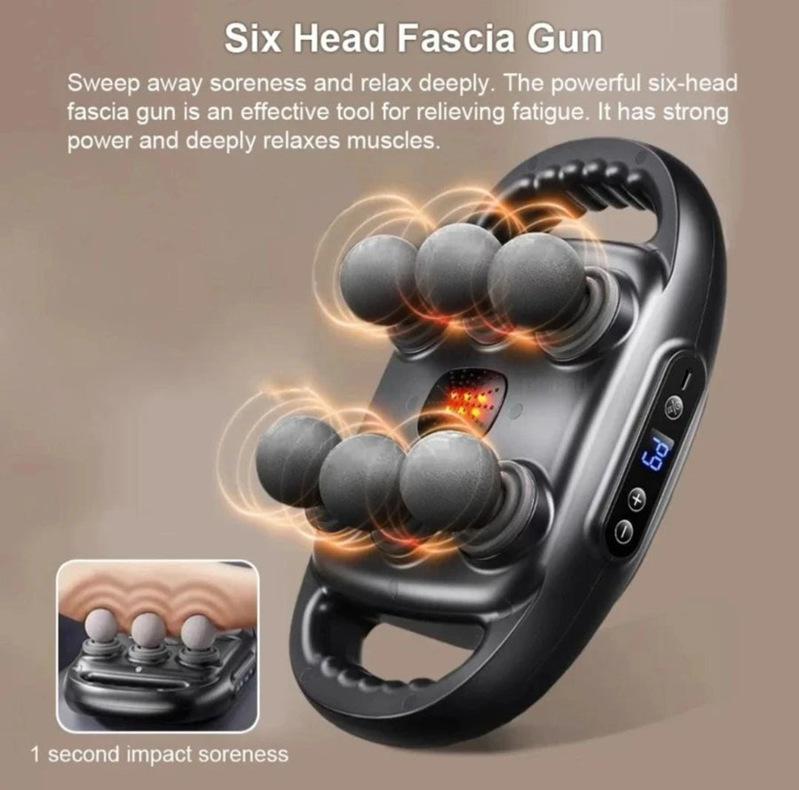 Massager Gun with Six Heads