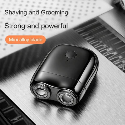Mini Electric Shaver – Dual Head Magnetic Razor for Face & Travel Use