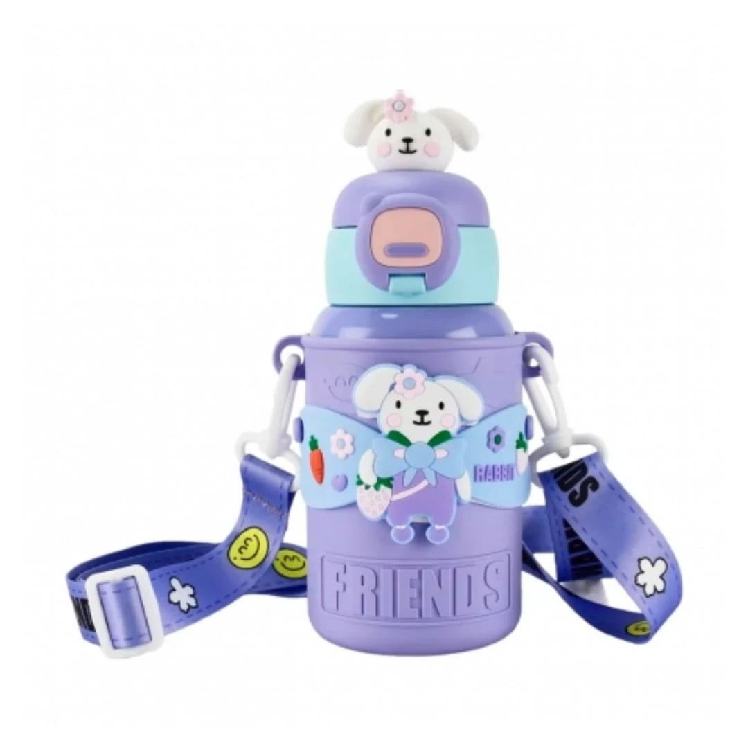 Kids Cartoon Straw Bottle