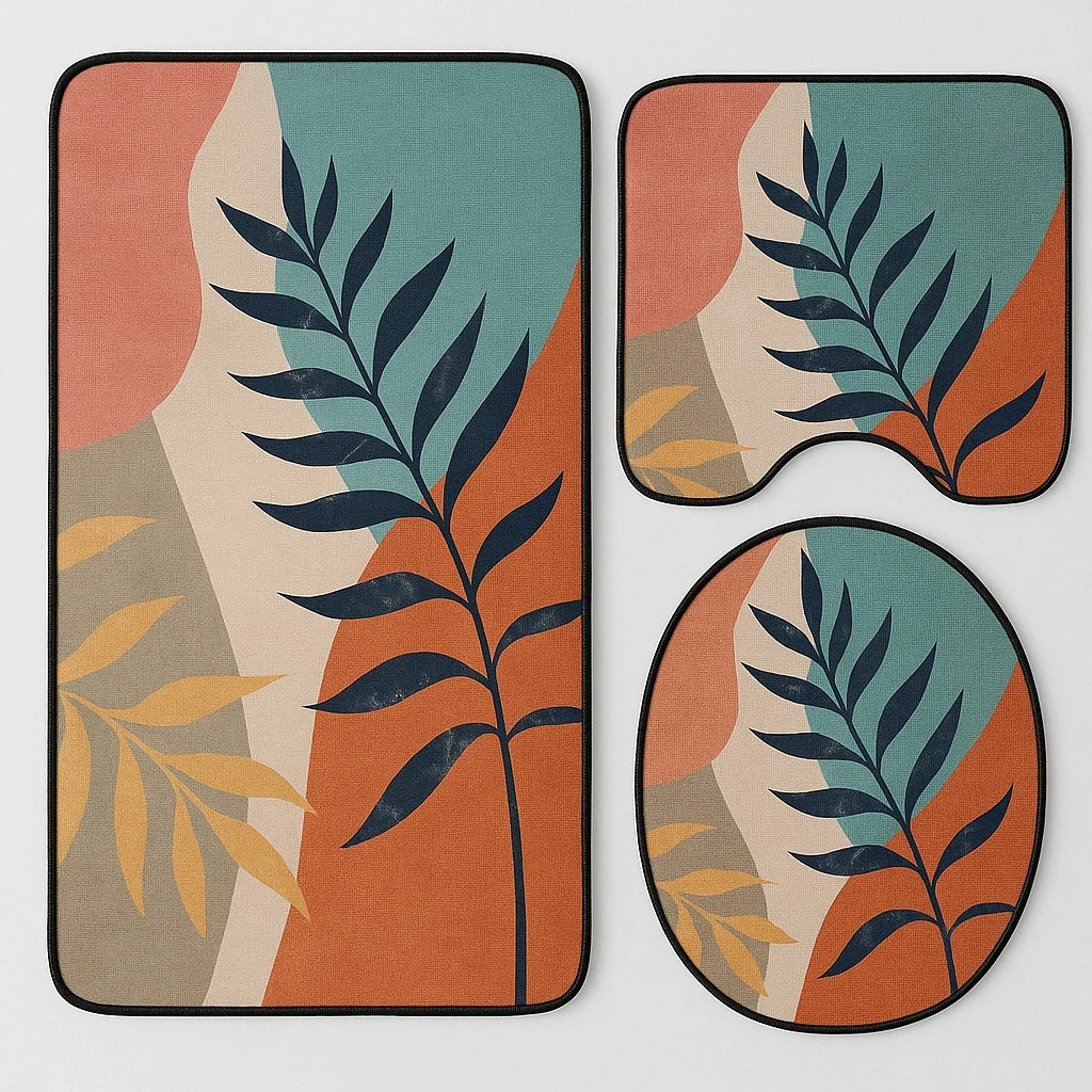 3 Piece Modern Bath Mat Set - Image 3