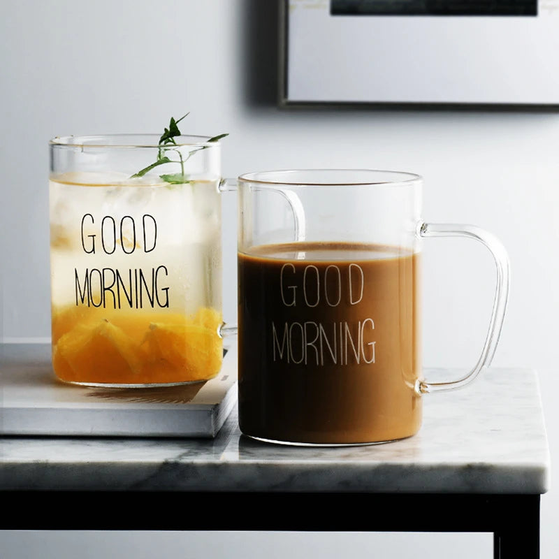 Good Morning Glass Mug