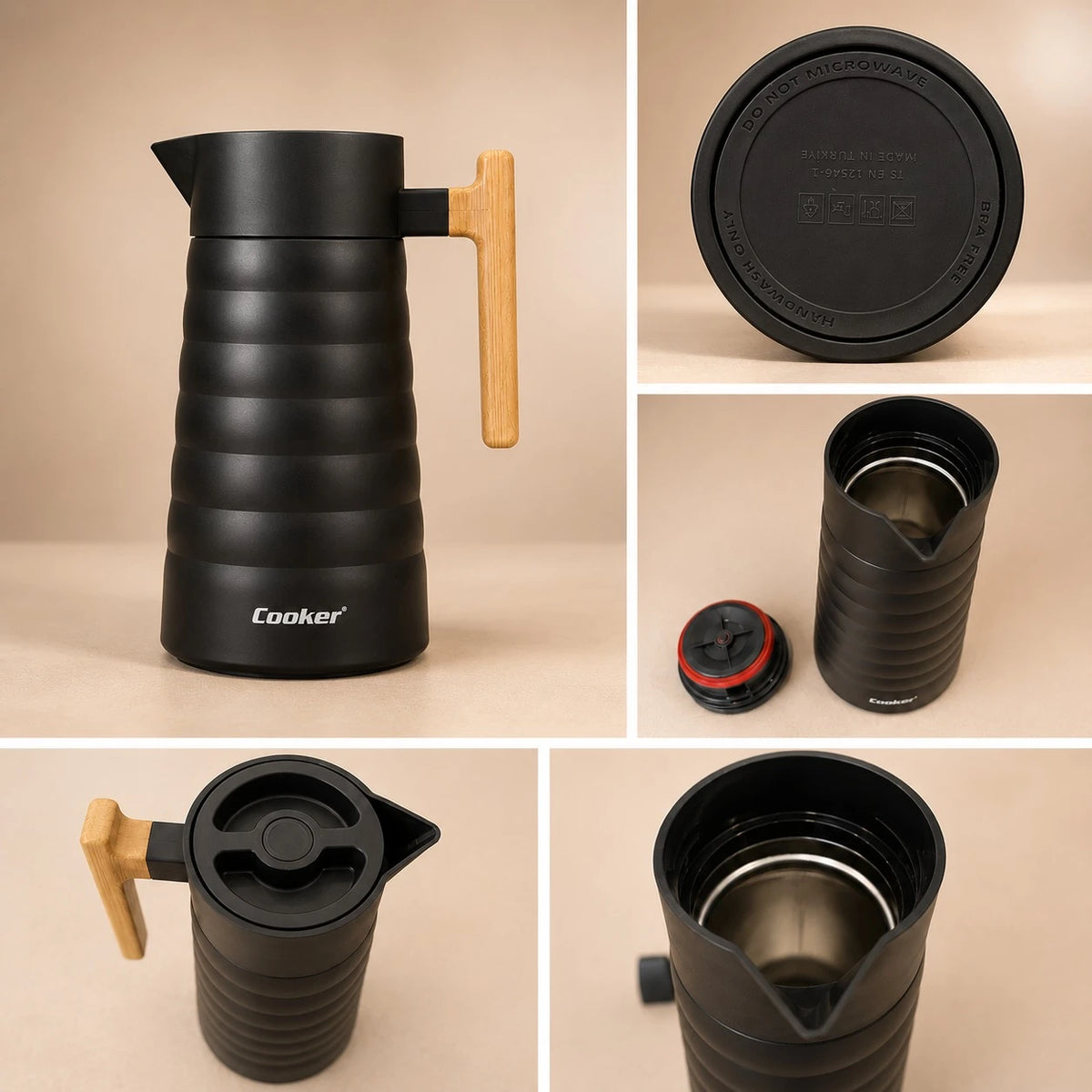 Cooker Thermos 2 Liters Vacuum Insulated Jug Thermos Hot Cold Flask 304 Stainless Steel - Image 5