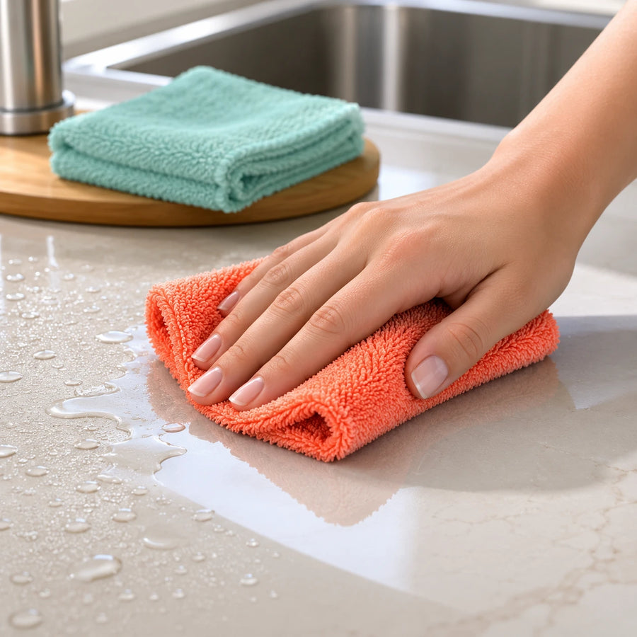Microfiber Cleaning Towels Kitchen Cleaning Cloth Reusable Absorbent Cleaning Towel