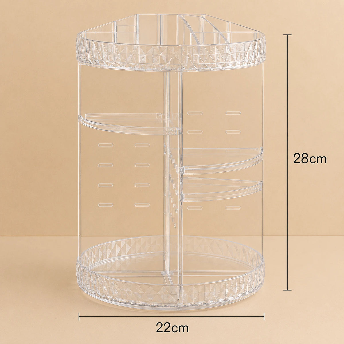 Makeup Organizer Rotating Acrylic Cosmetic Storage Display Stand