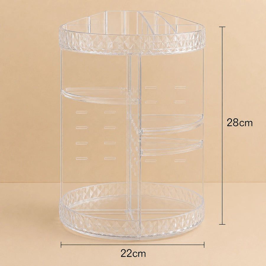 Makeup Organizer Rotating Acrylic Cosmetic Storage Display Stand