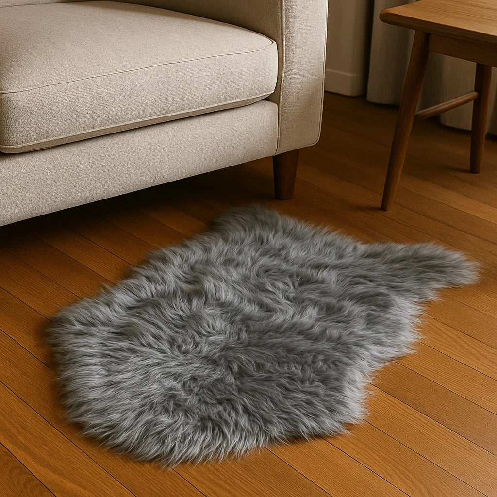 Faux Fur Sheepskin Carpet - Image 4