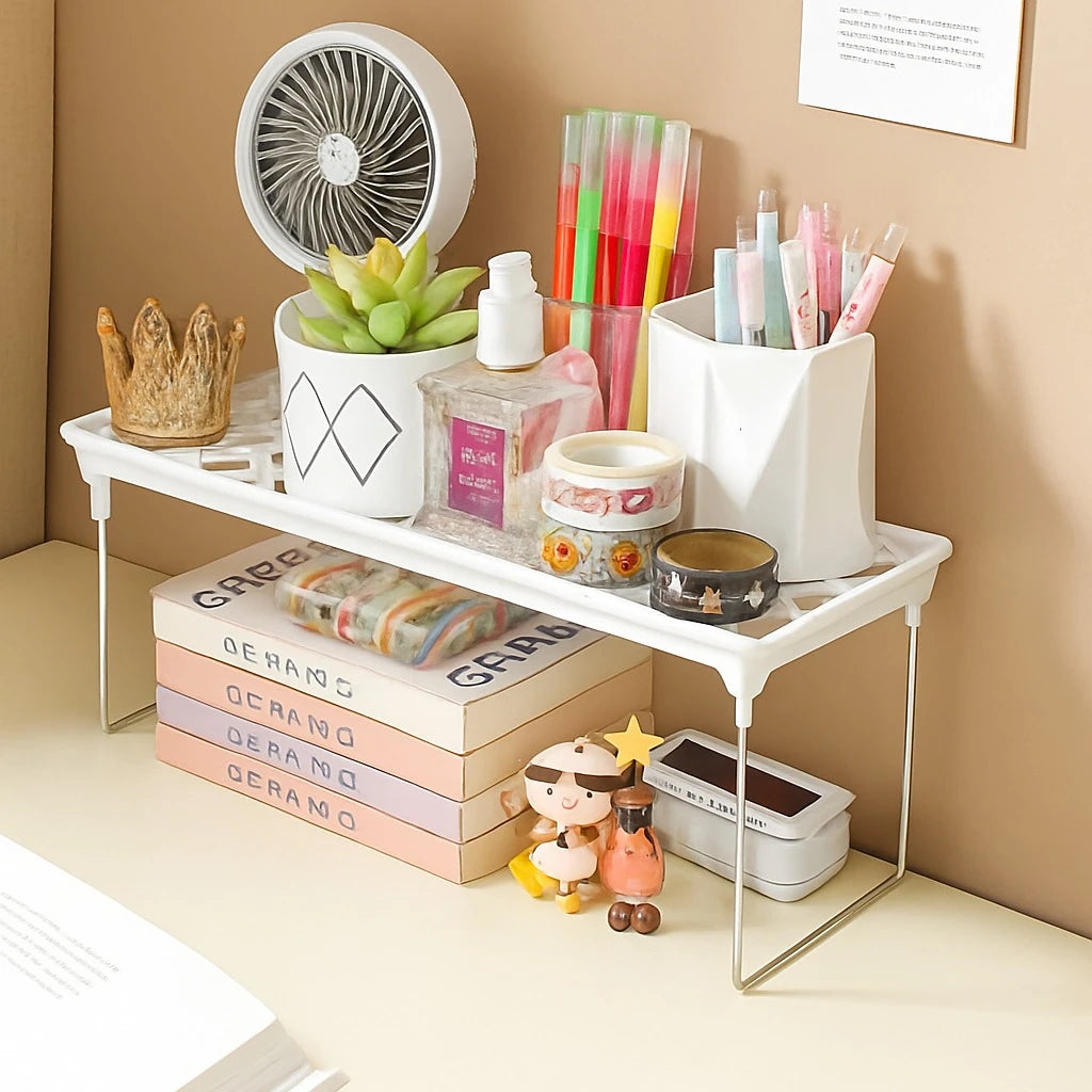 Elevated Lattice Shelf Organizer
