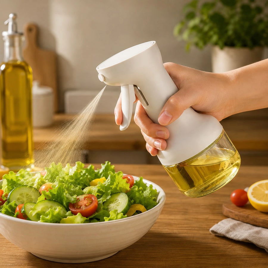 Oil Spray Bottle Glass Dispenser Olive Oil Mister Cooking Spray Bottle Kitchen Oil Sprayer 280ml