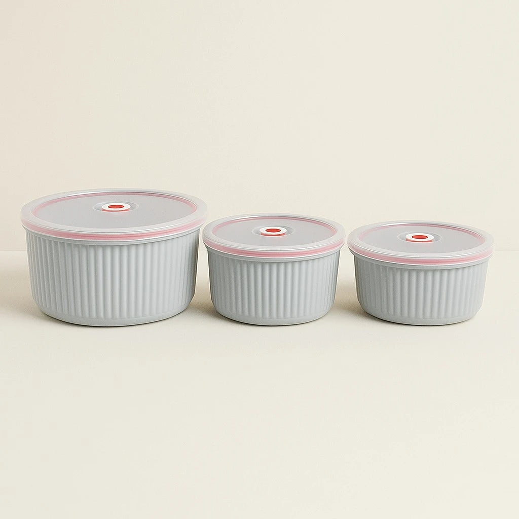Stackable Food Storage Container with Pop Vent Lid BPA Free Fridge Meal Prep Leftover Snack Organizer