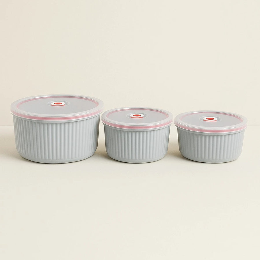 Stackable Food Storage Container with Pop Vent Lid BPA Free Fridge Meal Prep Leftover Snack Organizer