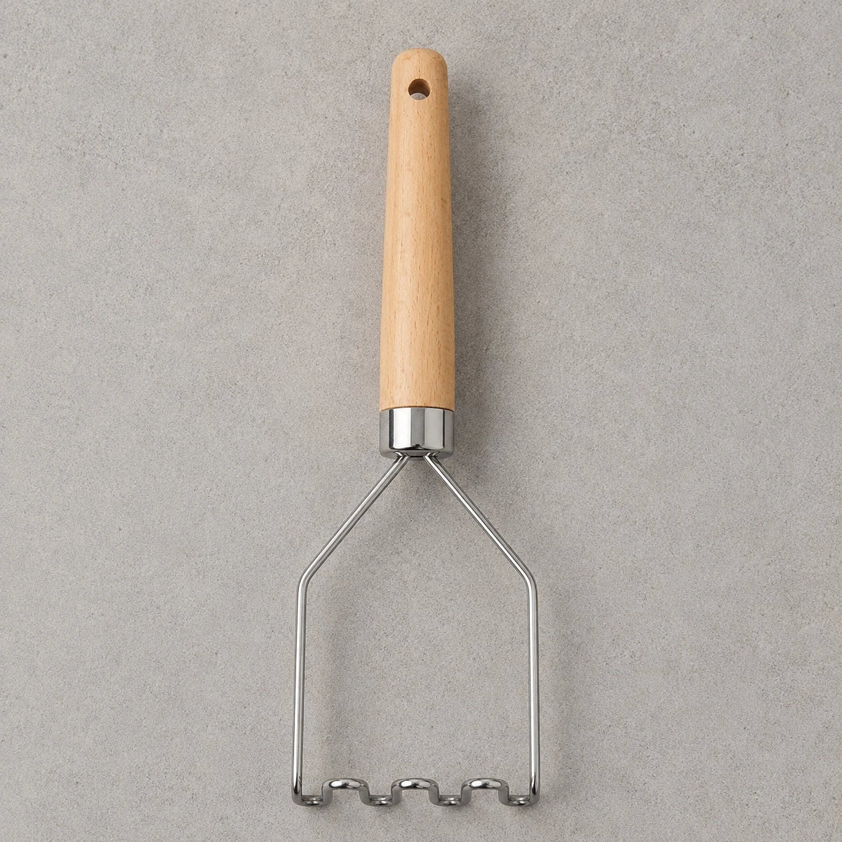 Adawat Potato Masher Stainless Steel Wooden Handle Kitchen Masher Vegetable Masher Cooking Tool - Image 4