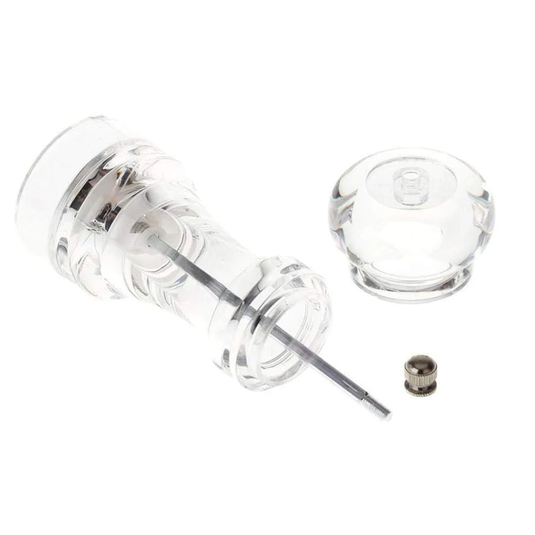 Clear Acrylic Manual Salt and Pepper Grinder for Spices and Everyday Kitchen Seasoning