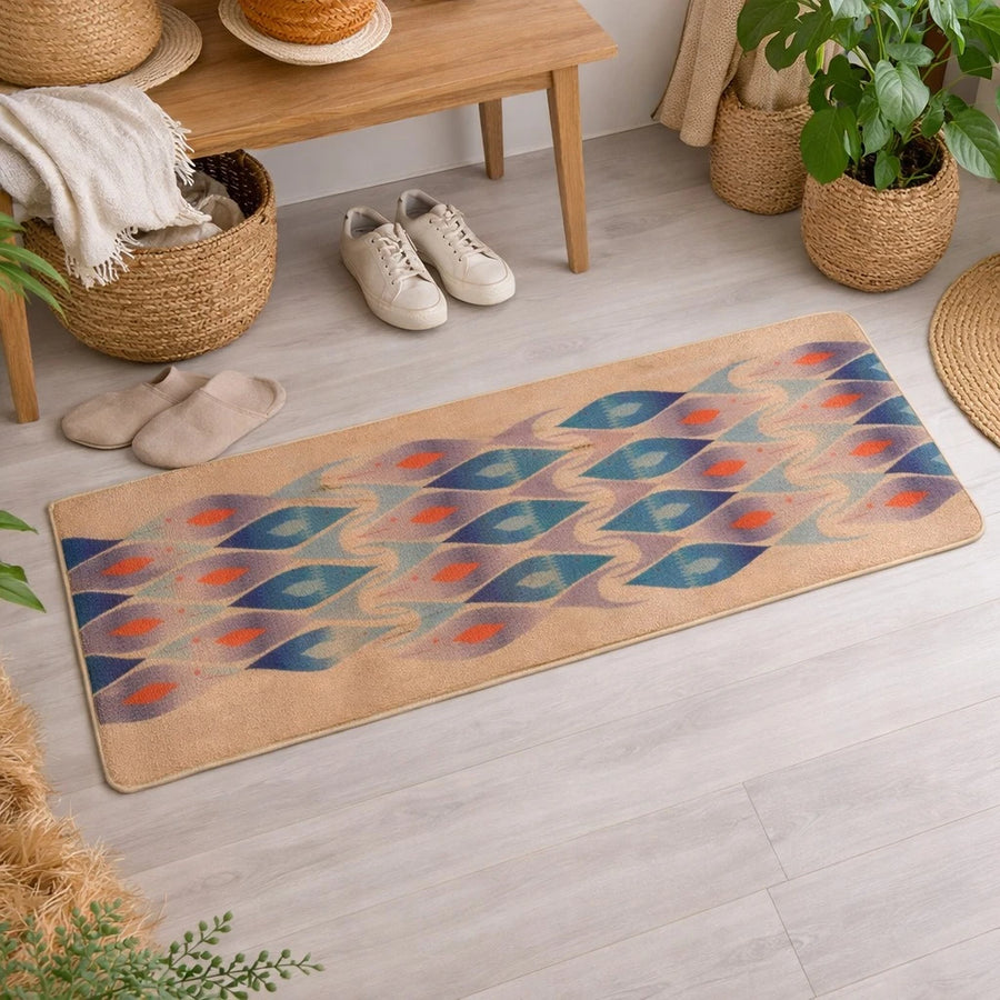 Boho Floor Mat Runner Rug Carpet Printed Anti Slip Bedroom Kitchen Entryway Hallway Mat 120 x 45 cm