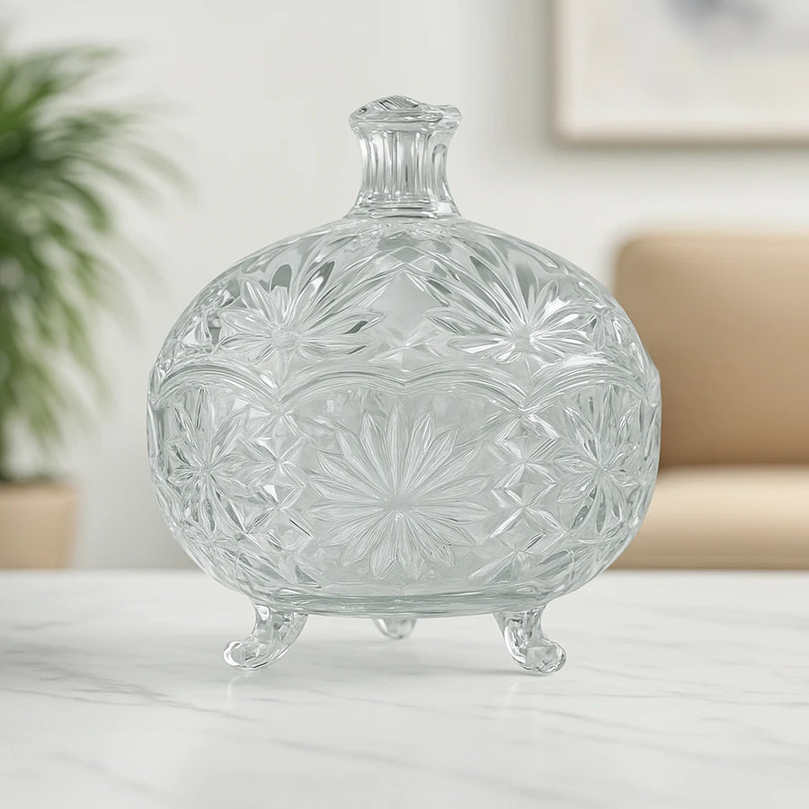 Rozana Crystal Sugar Bowl