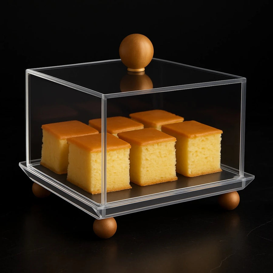 Small Clear Acrylic Serving & Storage Box – 14.5 cm