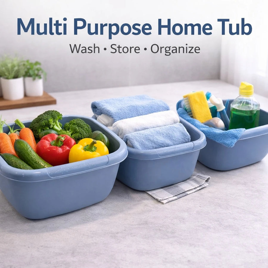 Migros Swiss Made Plastic Multi Purpose Tub 8 Liter Storage Washing Container Kitchen Cleaning Organizer