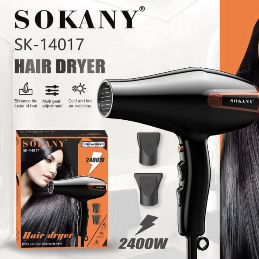 Sokany Hair Brush Dryer 2400W straightener hair styler - Travel Friendly
