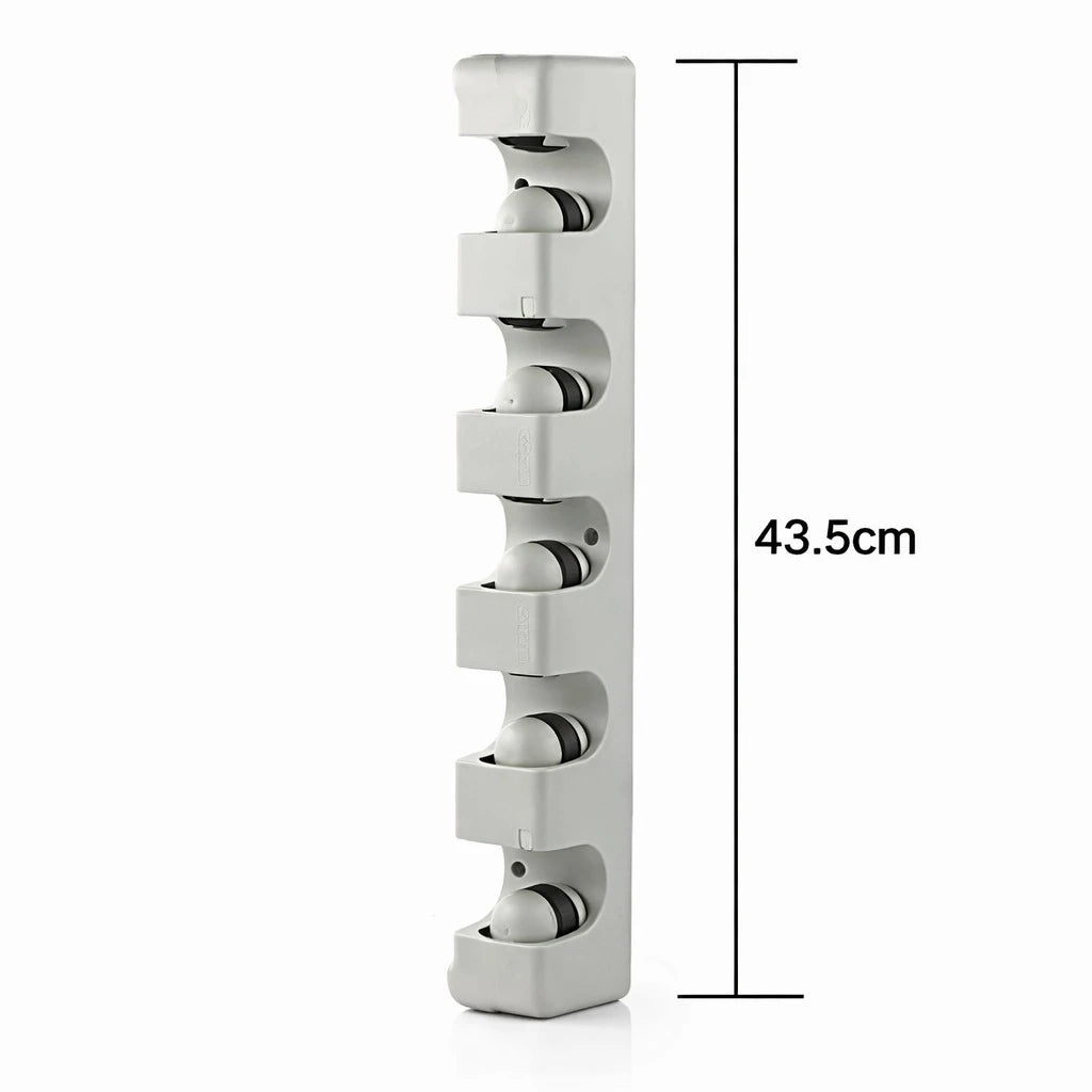 Wall Mounted Mop Broom Holder Organizer With Hooks Heavy Duty Space Saving Cleaning Tools Storage Rack For Home Kitchen Bathroom Garage