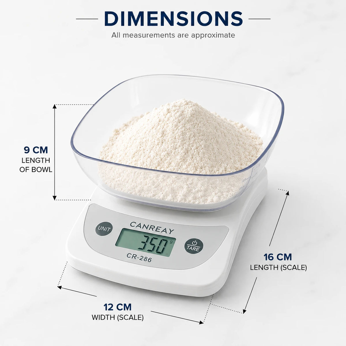 Digital Kitchen Smart Scale Food Weighing Scale LCD Display Kitchen Measuring Scale With Bowl