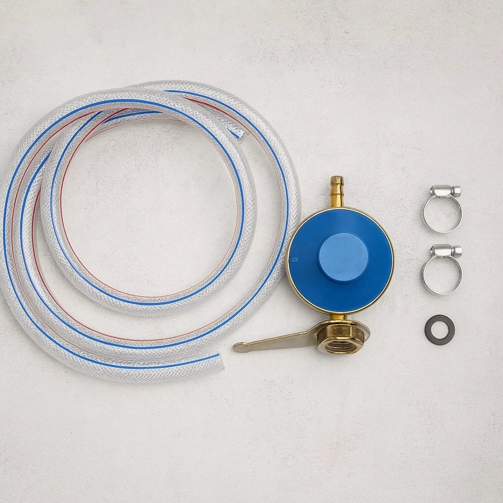 Gas Regulator Kit with Hose & Clamps – 1.5m