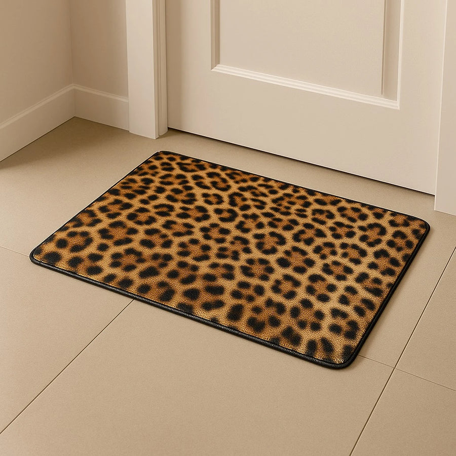 Modern Leopard Pattern Carpet – 80×50 cm