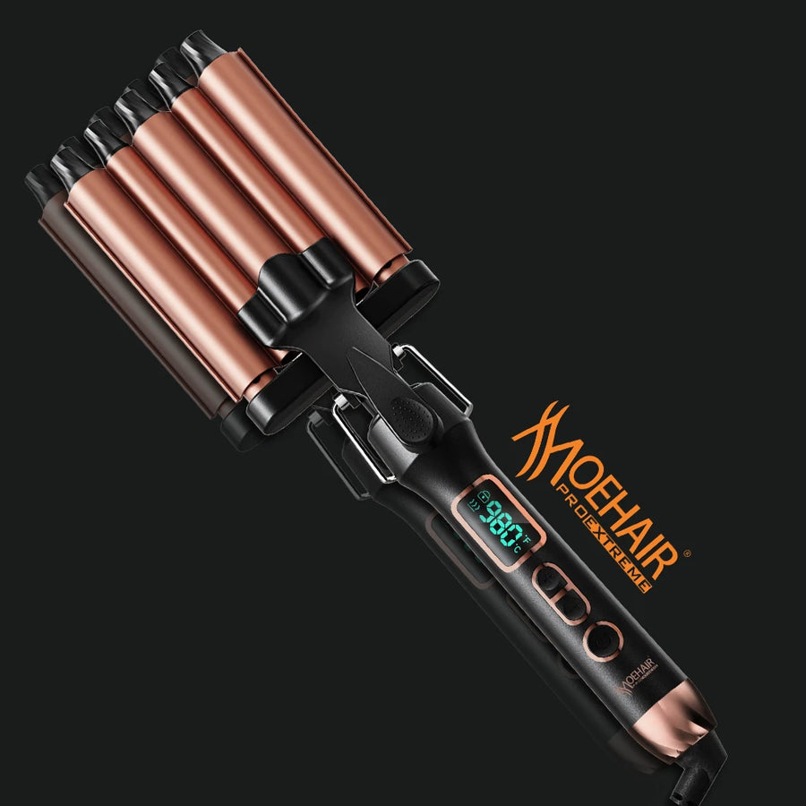 5 Barrel Travel Hair Waver Curling Iron Ceramic Hair Curler with LCD Display & Adjustable Temperature