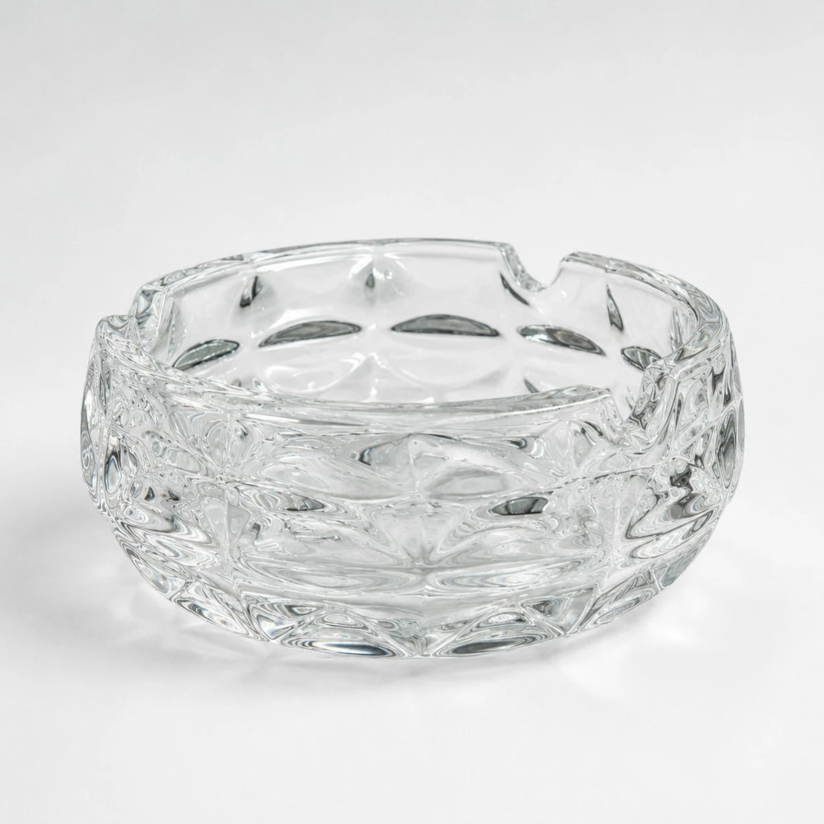 Clear Glass Ashtray Crystal Look Decorative Round Cigarette Holder Tabletop 11.5cm - Image 4