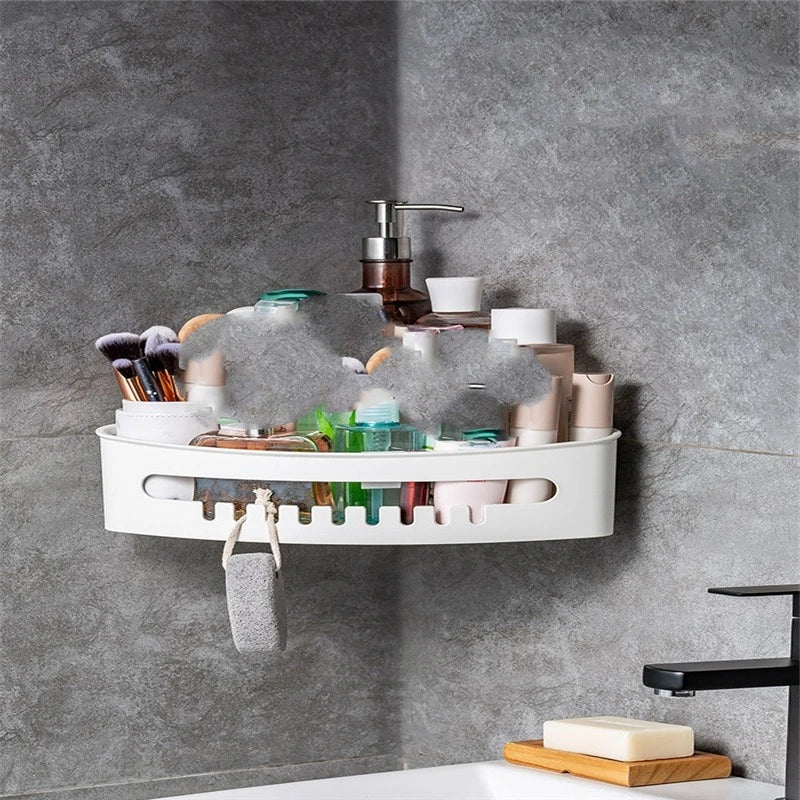 Corner Suction Bathroom Shelf