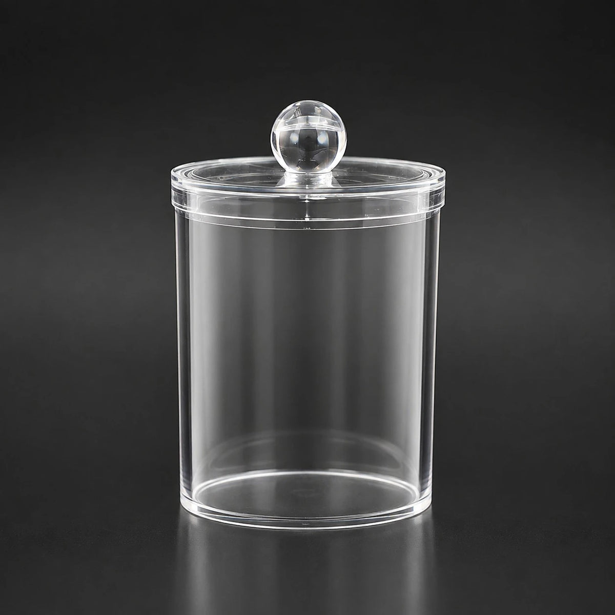 Clear Acrylic Cotton Swab Holder Organizer Jar Bathroom Vanity Storage Makeup Container - Image 4