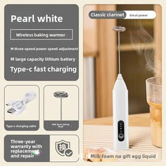 Electric Milk Frother – Handheld Stainless Steel Whisk