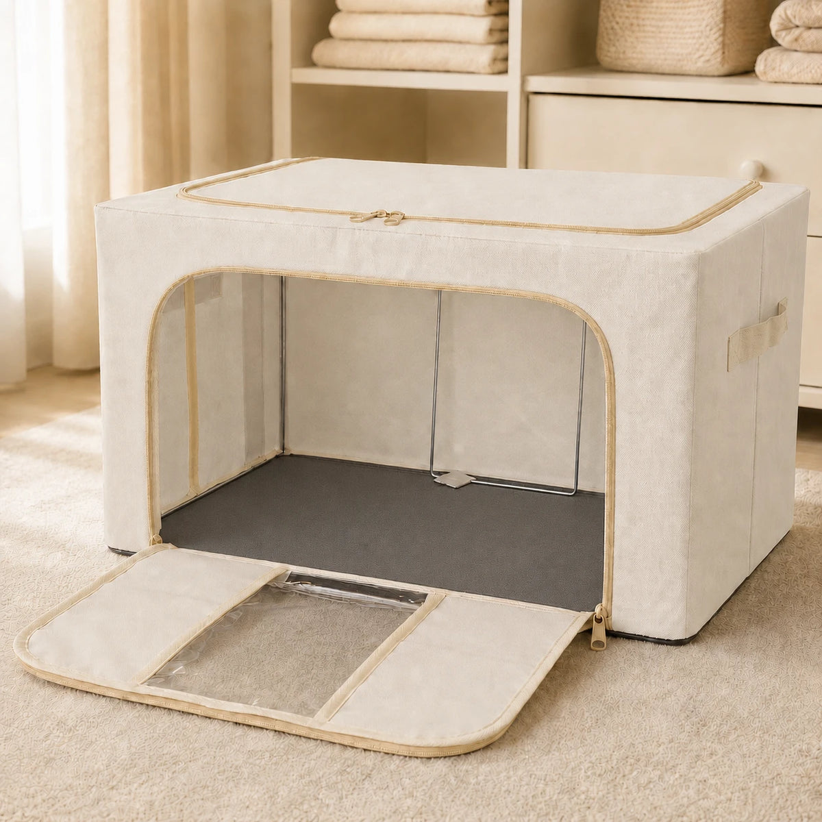 Storage Box Foldable Fabric Organizer Clothes Blanket Bedding Storage Container