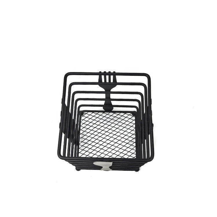 Black Metal Cutlery Holder, 16 × 10 cm - Image 5