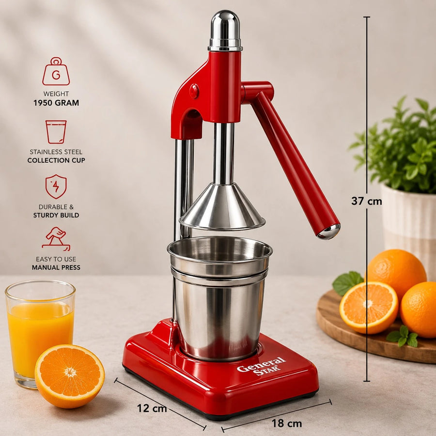 Manual Citrus Juicer Heavy Duty Stainless Steel Fruit Press Orange Lemon Pomegranate Grapefruit Juicer With Collection Cup