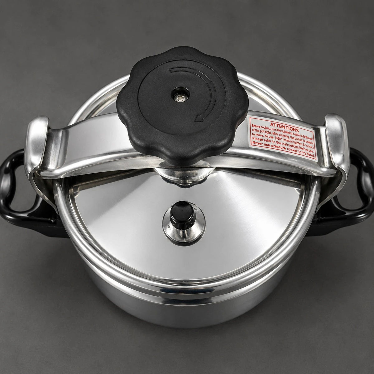 Pressure Cooker 5 Liter 18 10 Stainless Steel Fast Cooking Pot Easy Opening Safety Valve Induction Gas Cooker Kitchen Cookware Heavy Duty Pressure Pot Family Cooking Cooker