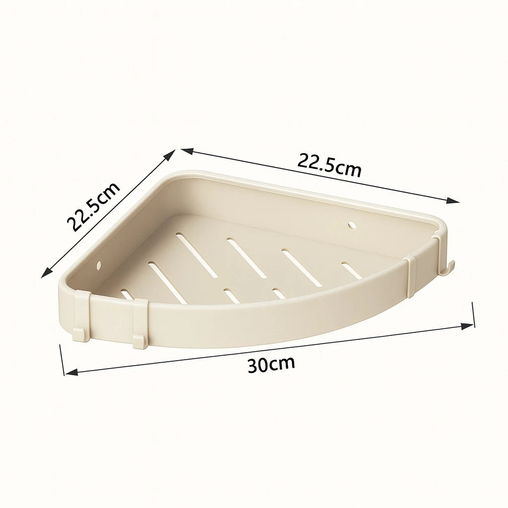 Plastic Corner Bathroom Shelf 30×22.5×4.5 cm