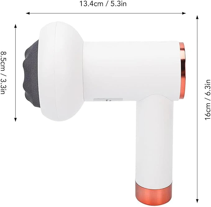 6 Speed Cordless Body Massager with 5 Massage Heads and Rechargeable 1200mAh Battery