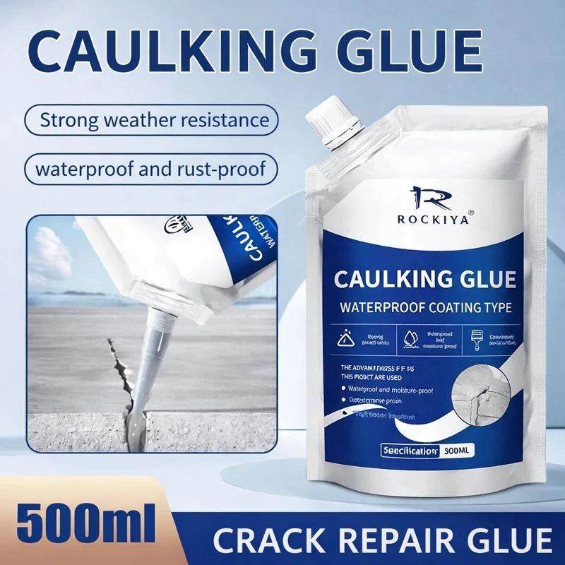 Rockiya Caulking Glue Waterproof Coating Type Transparent Crack Repair Sealant Leak Fix Adhesive for Roof Wall Concrete Tile Expansion Joints 500ml  If you want: - Image 6