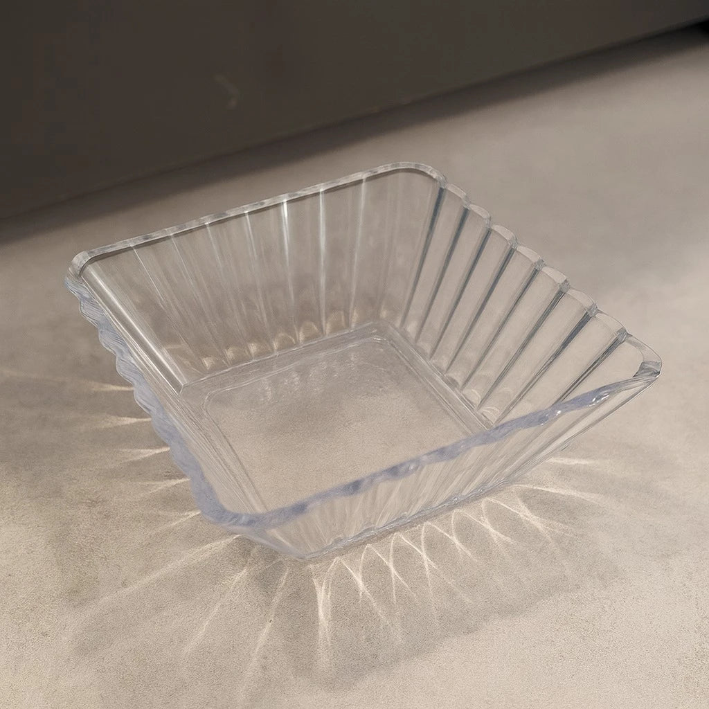 Acrylic Bamboo 4-Compartment Serving Candy Box