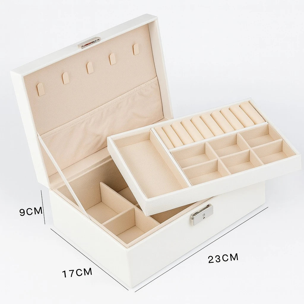White Luxury Jewelry Organizer Box